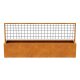 RED CENTRO 6 Corten Blumentopf / Planzkübel mit Paneel / Spalier, rostiges Design-objekt aus Corten-Stahl, Materialdicke 2mm, 250x50x120 cm, made in EU ( Versand kostenfrei *)
