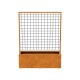 RED CENTRO 7 Corten Blumentopf / Planzkübel mit Paneel / Spalier, rostiges Design-objekt aus Corten-Stahl,Materialdicke 2mm,150x50x200 cm, made in EU ( Versand kostenfrei *)