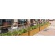 RED CENTRO 7 Corten Blumentopf / Planzkübel mit Paneel / Spalier, rostiges Design-objekt aus Corten-Stahl,Materialdicke 2mm,150x50x200 cm, made in EU ( Versand kostenfrei *)