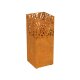 Offener Feuer-Behälter aus Corten CRIO FUEGO, Design-Objekt aus Corten-Stahl 40x40x Höhe100cm, Materialdicke 3mm, dekorativ für Garten, Hotels und Gastro, made in EU ( Versand kostenfrei *)