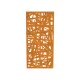 DECORA 3 , lasercut Paneel Corten modern abstrakt klassisch Ornament, Raumtrenner im Außenbereich / Barriere / Zaun, rostige Sichtschutz-Wand aus Corten-Stahl 91x1x Höhe191 cm, Materialdicke 2mm, made in EU