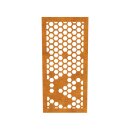 DECORA 8 Bienen-Wabe, lasercut Paneel Corten, Raumtrenner...