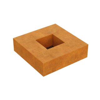HOGAR 4 Corten Feuerstelle, Design-Objekt aus Corten-Stahl 100x100x30 cm, Materialdicke 3mm, made in EU ( Versand kostenfrei *)