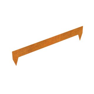RIM1000 Corten Garteneinfassung, Design-Objekt aus Corten-Stahl 100x0.2x20 cm, Materialdicke 2mm, made in EU