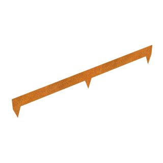 RIM1500 Corten Garteneinfassung, Design-Objekt aus Corten-Stahl 150x0.2x20 cm, Materialdicke 2mm, made in EU