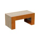 MASETA 2 Corten Bank modern, rostiges Design-Objekt aus...