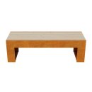 MASETA 3 Corten Bank modern, Rostiges Design-Objekt aus...