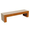 MASETA 4 Corten Bank modern, rostiges Design-Objekt aus...