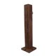 Granitia WOOD Wasserzapfsäule Darkwood / dunkle Holzstruktur – 100 x 25 x 25 cm Garten-Zapfsäule mit 3/4" Chrom Auslaufhahn & Schlauchanschluss