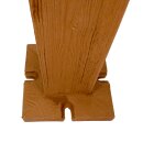 Garanitia WOOD Wasserzapfsäule light wood / helle Holzstrukur – 100 x 25 x 25 cm Garten-Zapfsäule mit 3/4" Chrom Auslaufhahn & Schlauchanschluss