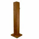 Garanitia WOOD Wasserzapfsäule light wood / helle Holzstrukur – 100 x 25 x 25 cm Garten-Zapfsäule mit 3/4" Chrom Auslaufhahn & Schlauchanschluss