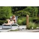 Garantia WOOD outdoor Wasser-Zapfsäule light wood / helle Holzstrukur – 100 x 25 x 25 cm Garten-Wasserhahn, täuschend echt aussehender und witterungs-unempfindlicher Kunststoff  mit 3/4" Zoll Chrom Metall-Auslaufhahn & Schlauchanschluss, made in Germany