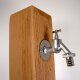 Garanitia WOOD Wasserzapfsäule light wood / helle Holzstrukur – 100 x 25 x 25 cm Garten-Zapfsäule mit 3/4" Chrom Auslaufhahn & Schlauchanschluss