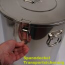 Edelstahl Honigabfüllkübel 30 L (~42 kg Honig), Quetschhahn, Spanndeckel