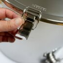 Edelstahl-Abfüllkübel 50 L Quetschhahn, Spanndeckel
