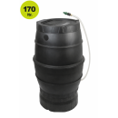 YERD Regenfass Set: 170 l Regentonne Wassertank, schwarz,...