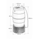 YERD Regenfass Set: 170 l Regentonne Wassertank, schwarz, Fass mit passendem Untergestell 170 Liter (100 cm Hoch)