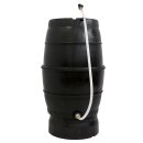 YERD Regenfass Set: 170 l Regentonne Wassertank, schwarz, Fass mit passendem Untergestell 170 Liter (100 cm Hoch)