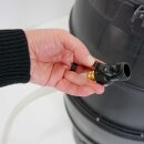 YERD Regenfass Set: 170 l Regentonne Wassertank, schwarz, Fass mit passendem Untergestell 170 Liter (100 cm Hoch)