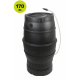 YERD Regenfass Set: 170 l Regentonne Wassertank, schwarz, Fass mit passendem Untergestell 170 Liter (100 cm Hoch)
