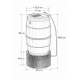 YERD Regenfass Set: 170 l Regentonne Wassertank, schwarz, Fass mit passendem Untergestell 170 Liter (100 cm Hoch)