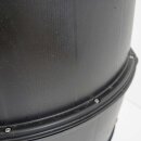 B-Ware YERD Regentonne / Regenfass, 170 Liter, schwarz, zerlegt – mit kindersicherem Deckel, kompakt, schnell aufgebaut, mit Schlauch, Absperrhahn & Laubschutz, aus frostsicherem Kunststoff - Vorführmodell mit leichten Gebrauchsspuren