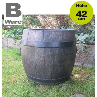 B-Ware YERD Blumenkübel: Fass Barrel L (40cm x 42cm), frostsicherer, funktionaler und schöner Pflanztopf, Pflanzkübel außen / outdoor frostsicher - kleiner Materialfehler