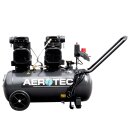 Ölfreier 2-fach Druckluft- Kompressor Aerotec 360 TECH DUO, silent / leise für Werkstatt,  50 Liter Kessel, ölfrei für saubere Druckluft (!), zwei Ausgänge, bis 8 bar mit 2x100 Liter/Minute Druckluft-Leistung (Versand kostenfrei*)