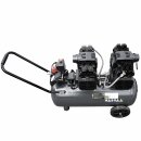 Ölfreier 2-fach Druckluft- Kompressor Aerotec 360 TECH DUO, silent / leise für Werkstatt,  50 Liter Kessel, ölfrei für saubere Druckluft (!), zwei Ausgänge, bis 8 bar mit 2x100 Liter/Minute Druckluft-Leistung (Versand kostenfrei*)