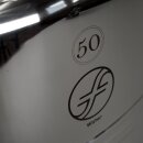 B-Ware Fischer -Lahr® Edelstahlkanne geschweißt: POLISHLINE Wasser-Edition H2O, 50 Liter Inhalt, Edelstahl Getränkefass speziell für Wasser , Trinkwasser-Behälter INKL. V4A Edelstahlhahn, Leicht undicht !