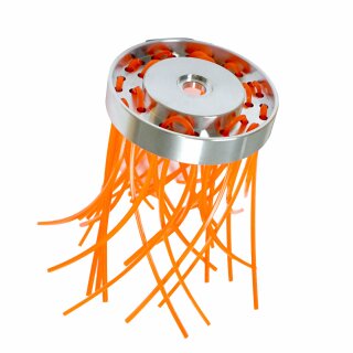 YERD Universal Aluminum Fadenkopf - Wild Unkrautbürste, für 2 bis zu 18 (x2) Fäden, für alle gängigen Motorsensen ab 2PS, Adapter für 20mm und 1" Zoll Aufnahme