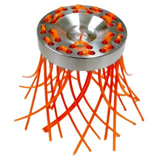 YERD Universal Aluminum Fadenkopf - Wild Unkrautbürste, für 2 bis zu 18 (x2) Fäden, für alle gängigen Motorsensen ab 2PS, Adapter für 20mm und 1" Zoll Aufnahme