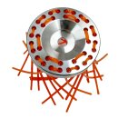 YERD Universal Aluminum Fadenkopf - Wild Unkrautbürste, für 2 bis zu 18 (x2) Fäden, für alle gängigen Motorsensen ab 2PS, Adapter für 20mm und 1" Zoll Aufnahme