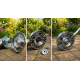 YERD Universal Aluminum Fadenkopf - Wild Unkrautbürste, für 2 bis zu 18 (x2) Fäden, für alle gängigen Motorsensen ab 2PS, Adapter für 20mm und 1" Zoll Aufnahme