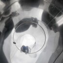 B-Ware Fischer Grundtank: Fischer Serie Q 200 Liter, Edelstahlbehälter rund, Basis variabel für Immervolltank oder Saftfass, Edelstahl-Fass offen inkl. Deckel ohne Schwimmdeckel mit Dellen