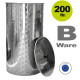 B-Ware Fischer Grundtank: Fischer Serie Q 200 Liter, Edelstahlbehälter rund, Basis variabel für Immervolltank oder Saftfass, Edelstahl-Fass offen inkl. Deckel ohne Schwimmdeckel mit Dellen