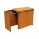 TRASSO Corten Mülleimer- Verkleidung - Maße: 230x80x117 cm ( LxTxH)