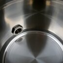 B-Ware - Edelstahl-Abfüllkübel 30 L , Quetschhahn, Spanndeckel - Muster - leichte Gebrauchsspuren