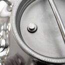 B-Ware Fischer-Lahr® Edelstahlkanne geschweißt: POLISHLINE Wasser-Edition H2O, 30 Liter Inhalt, Edelstahl Getränkefass speziell für Trinkwasser-Lagerung, Trinkwasser-Behälter - ACHTUNG nur bis Griff befüllbar !!