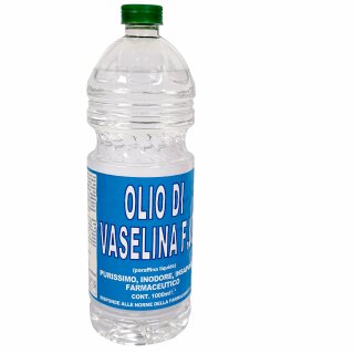 Top Vaseline-Öl: Medizinisch reines Vaselinöl lebensmittelecht 1 Liter  (Lebensmittelqualität -  Anwendung z.B. in Saftfass oder als ungiftiges Schmierfett), alkoholbeständig, Staffelpreise beachten, made in EU