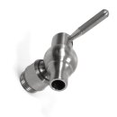 Hahn / Auslaufhahn Fass: Edelstahlauslaufhahn 3/4" AG mit Auslaufbogen, lebensmittelecht / Ersatzteil / Zubehör