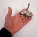 Hahn / Auslaufhahn Fass: Edelstahlauslaufhahn 3/4" AG mit Auslaufbogen, lebensmittelecht / Ersatzteil / Zubehör