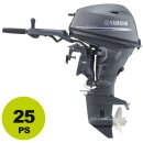 Außenborder Yamaha F25 GMHL: 25 PS  Langschaft mit Pinne und Handstart Benzin-Motor / 432ccm 2-Zylinder Außenbord-Bootsmotor (versandkostenfrei)*