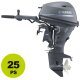 Außenborder Yamaha F25 GMHL: 25 PS  Langschaft mit Pinne und Handstart Benzin-Motor / 432ccm 2-Zylinder Außenbord-Bootsmotor (versandkostenfrei)*