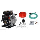 Benzin-Wasserpumpe Set  inkl. Ansaugschlauch mit  Ansaugkorb bei verschmutzem Wasser und 20m Schlauch  / by YERD