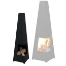 Original Terrassenfeuer / Garten-Feuerstelle:  Chacana Black, Kamin 122 cm, by YERD