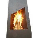 Terrassenfeuer / Garten-Feuerstelle: Original  Gartenkamin Nevados Black, 125cm, by YERD