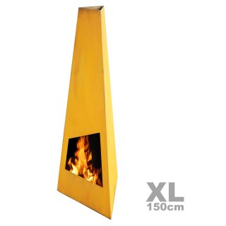 Original  Design- Gartenkamin  in Rostoptik / Terrassenofen  Nevados XL Corten, Kamin 150cm, echter 1,6mm Cortenstahl (!), by YERD (Versand kostenlos)*