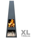 Original  Gartenkamin / Terrassen-Feuerstelle  Vilos XL Black, Kamin 150cm, versandkostenfrei**, by YERD