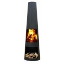 Original Gartenkamin / Terrassen- Feuerstelle  Rengo Black, Kamin 120cm, by YERD